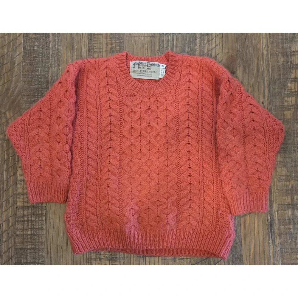 Irish childs soft wool sweater, Merin wool sweater,  Unisex